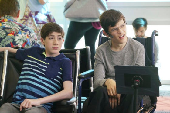 SPEECHLESS - "C-A--CAMP" - As the family readies for their flight to JJ's camp, Maya gets a surprise at the airport. Ray sees the summer as an opportunity to reinvent himself while Jimmy and Dylan turn the trip to camp into a father/daughter bonding moment, on the season finale of "Speechless," WEDNESDAY, MAY 17 (8:30-9:00 p.m. EDT), on The ABC Television Network. (ABC/Ron Tom) MASON COOK, MICAH FOWLER